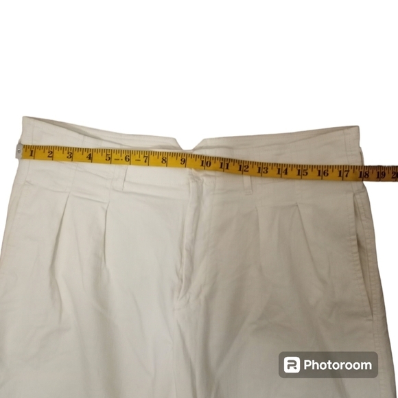 Maeve by Anthropologie Ivory High-Rise Wide-Leg Pleated Pants Size 12 - Picture 10 of 15